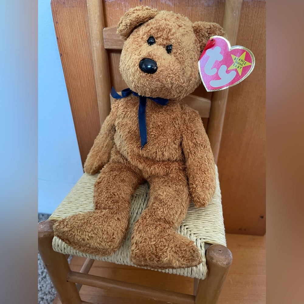 Ty Beanie Babies Fuzz The Bear 1999 Retired Tag Errors